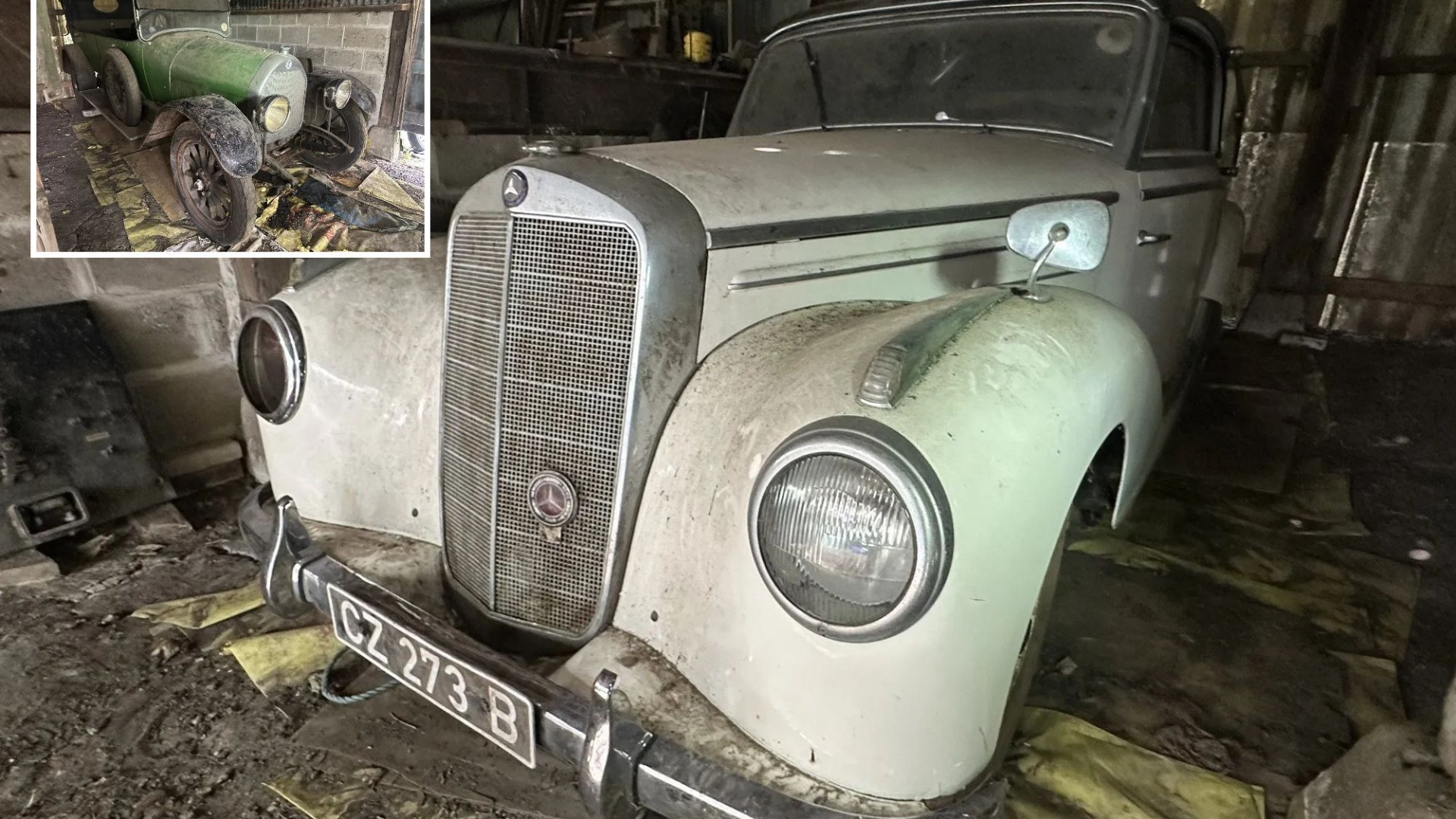 Rare vintage cars sat gathering dust in barn for over four decades sell for 10 TIMES their original value