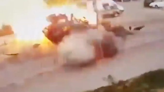 Watch dramatic moment massive car bomb blows up Putin's 'terrorist' commander in ruthless 'Ukrainian assassination’