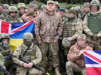 Watch as Ukrainian troops training in UK are told to 'kill without hesitation' in stirring speech by ex ‘Iron General’