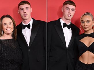 Cole Palmer makes first public appearance with girlfriend at GQ Men of the Year... and brings his MUM along too