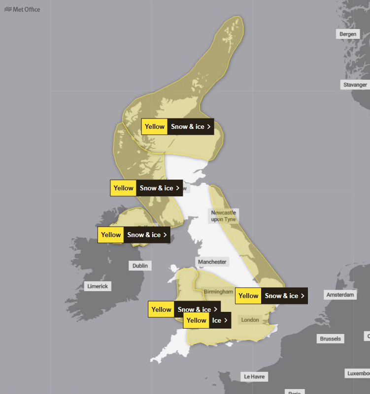 Met Office weather warnings