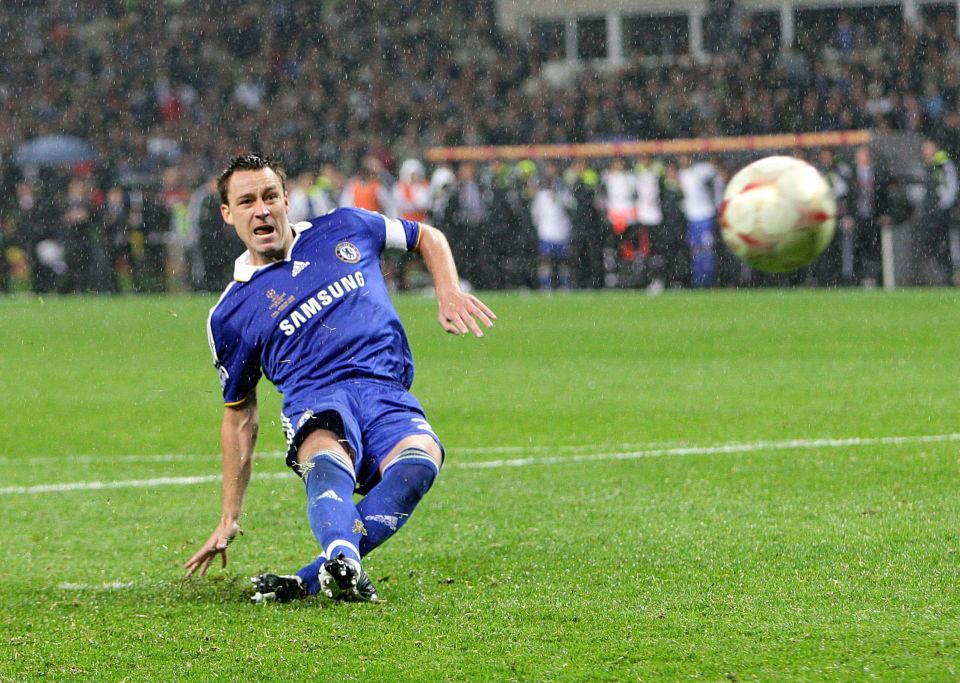 Terry slipped while taking the decisive penalty in the 2008 Champions League final, handing the win to Manchester United