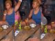 "Na why I prefer to eat with my Dad" – Lady gets be@ten by her mother during dinner for grabbing meat first (Watch)