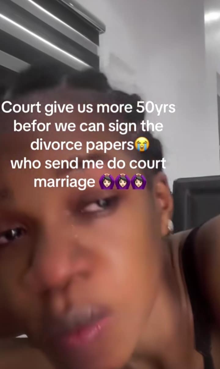 Lady breaks down in tears as court stalls their divorce