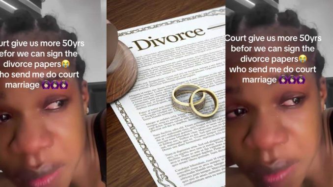 Lady breaks down in tears as court stalls their divorce