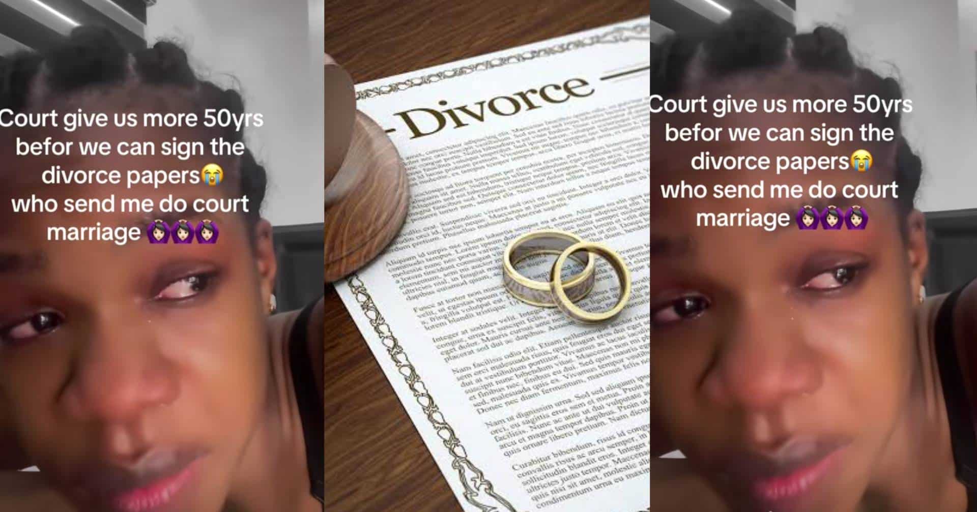 Lady breaks down in tears as court stalls their divorce