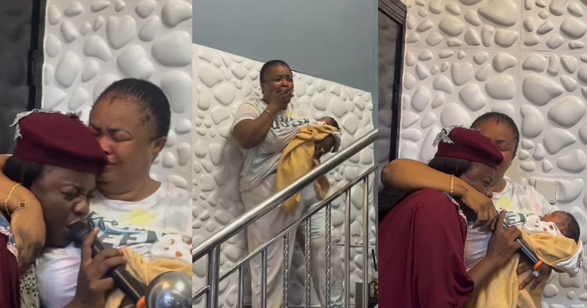 Gospel singer, Yinka Alaseyori pays heartfelt visit to Dayo Amusa following childbirth (WATCH)