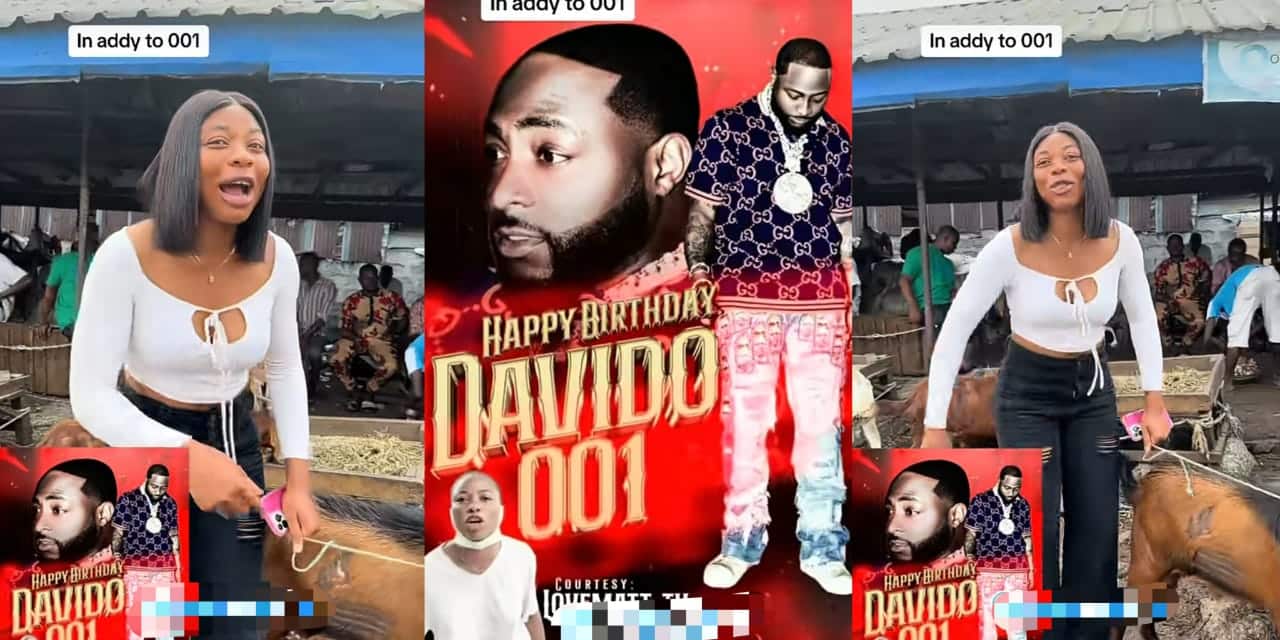 Davido fan dedicates goat to singer on 32nd birthday