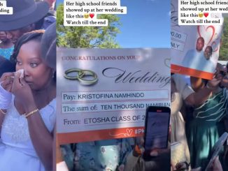 Bride gets emotional as classmates gift her $10k on wedding day