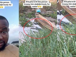 Man discovers lifeless body allegedly dumped in river by ritualists, shares video