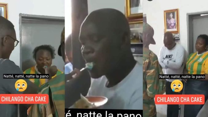 Military man allegedly marries wife off to man she cheated with, feeds them cake in shocking video