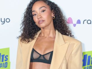 Former Little Mix star Leigh-Anne Pinnock wows in black mesh bra and cowboy-style legwear ahead of sell-out show