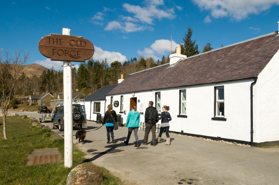 It's an 18 mile hike over munros or a seven mile sea crossing to get to The Old Forge