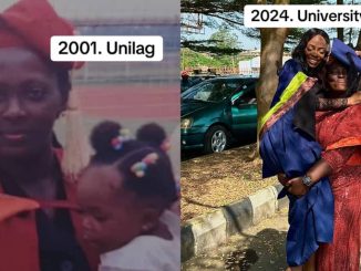 Daughter goes viral after recreating graduation photo with mother 23 years later