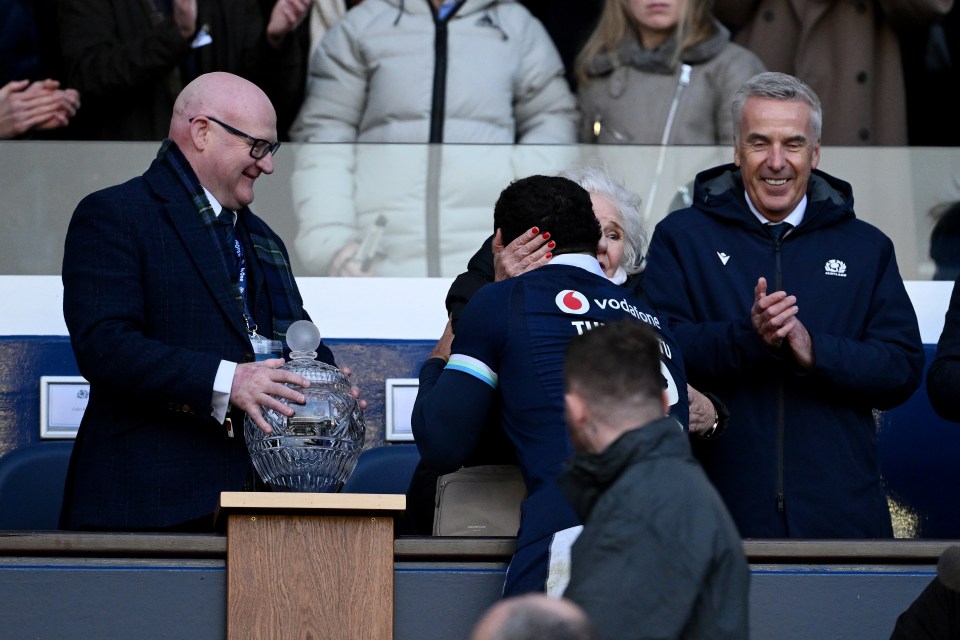 She was given VIP treatment at Murrayfield