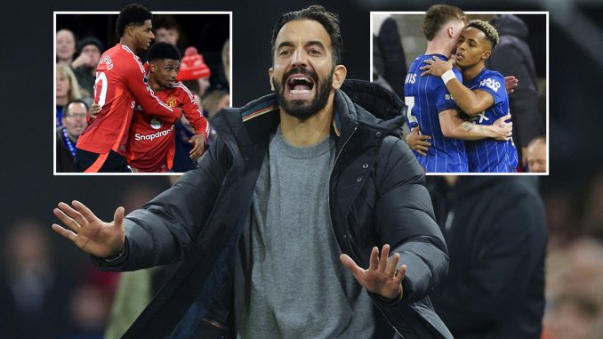 Ipswich 1 Man Utd 1: Ruben Amorim given rude awakening as Tractor Boys dominate after Hutchinson wondergoal