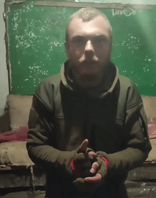 The captured fighter is seen with his hands tied in a second video that appeared online