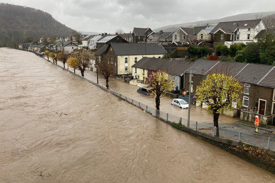 It comes after the River Taff burst its banks