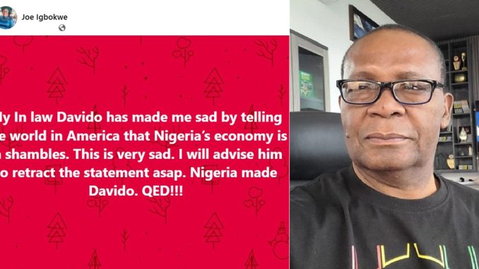 "Davido made me s@d with his statement, Nigeria made him" – APC chieftain reacts to singer's comment about the economy