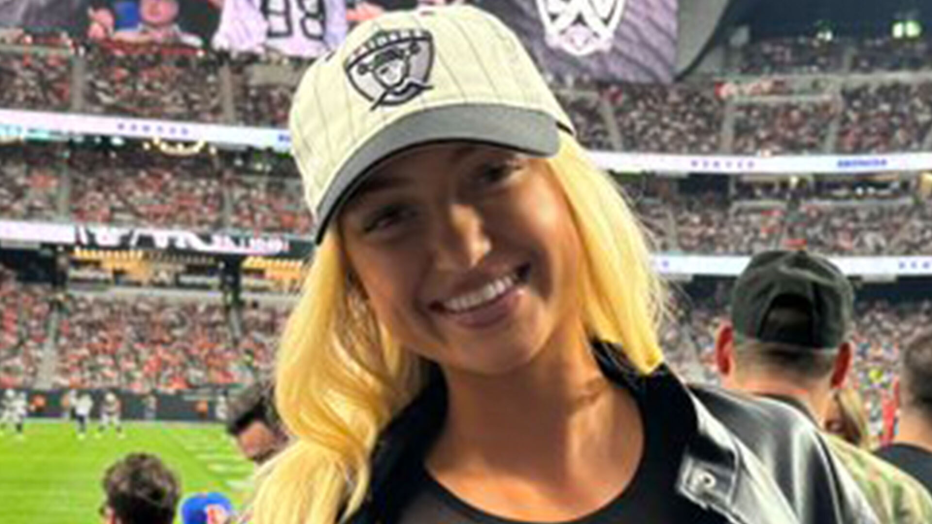 Sydney Thomas stuns fans in see-through top at NFL game after she was dubbed 'real winner' of Jake Paul vs Mike Tyson