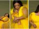 Dayo Amusa offers a glimpse of her newborn