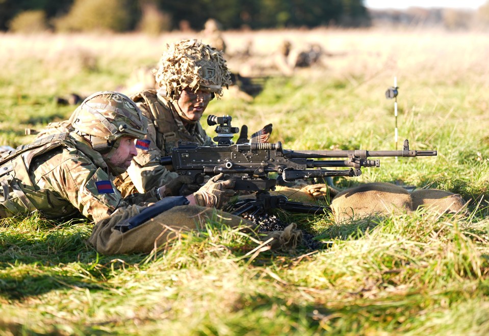 The Royal was spotted with a general-purpose machine gun (GPMG)