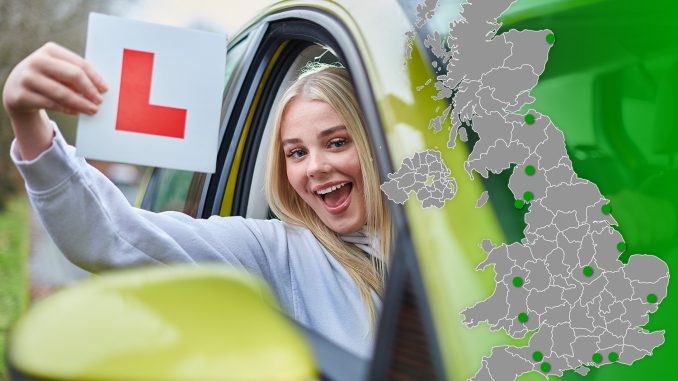 Map reveals EASIEST place to take your driving test in Britain with 70% pass rate - do you live in a easy-pass zone?