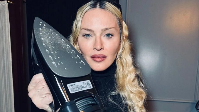 Madonna, 66, stuns as she poses with steam iron and cocktail in quirky online snap