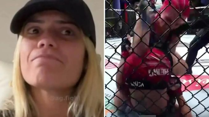 Female MMA fighter left unable to sit down after rival's 'disrespectful' act as gruesome footage of fight emerges