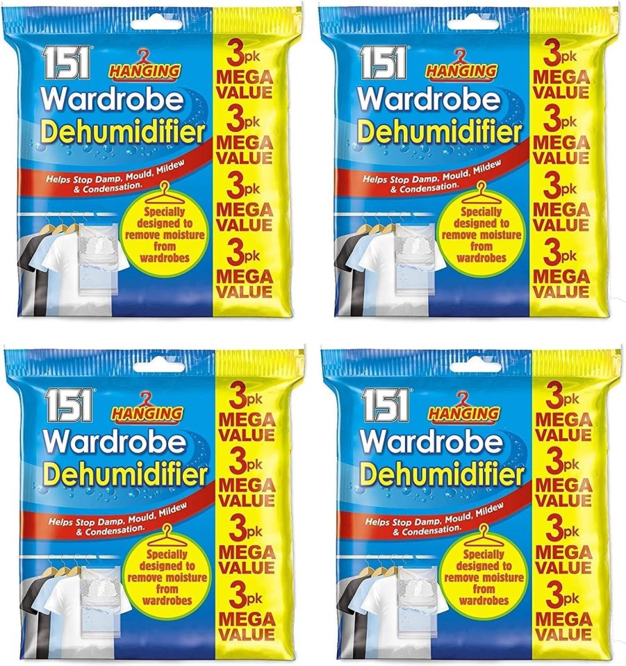 The wardrobe dehumidifiers come in a pack of 12 for just £10.49