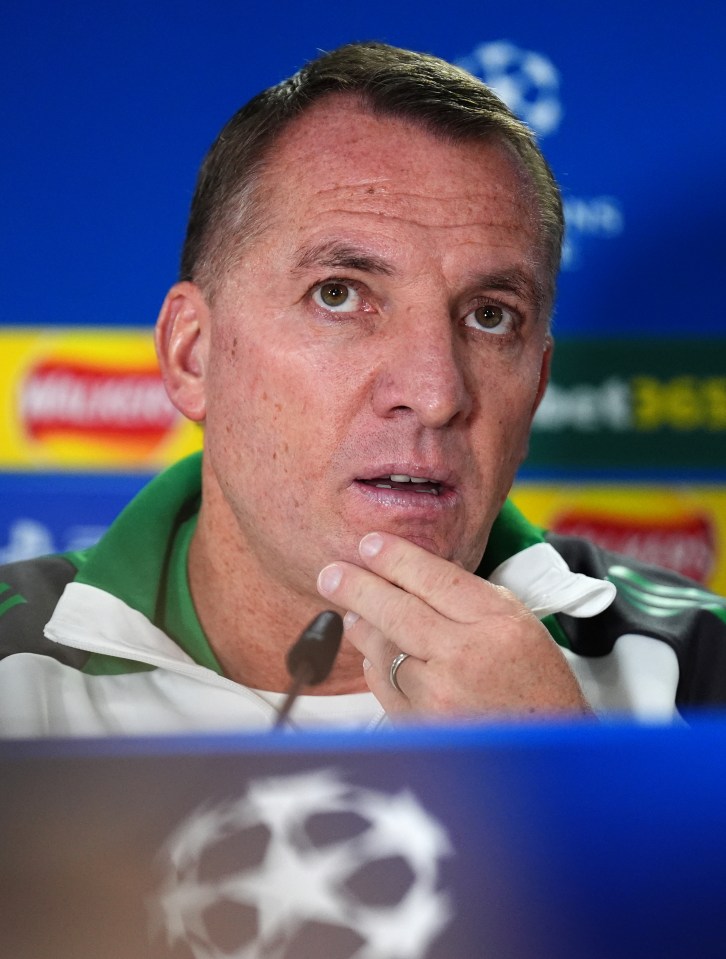 Celtic manager Brendan Rodgers during a press conference