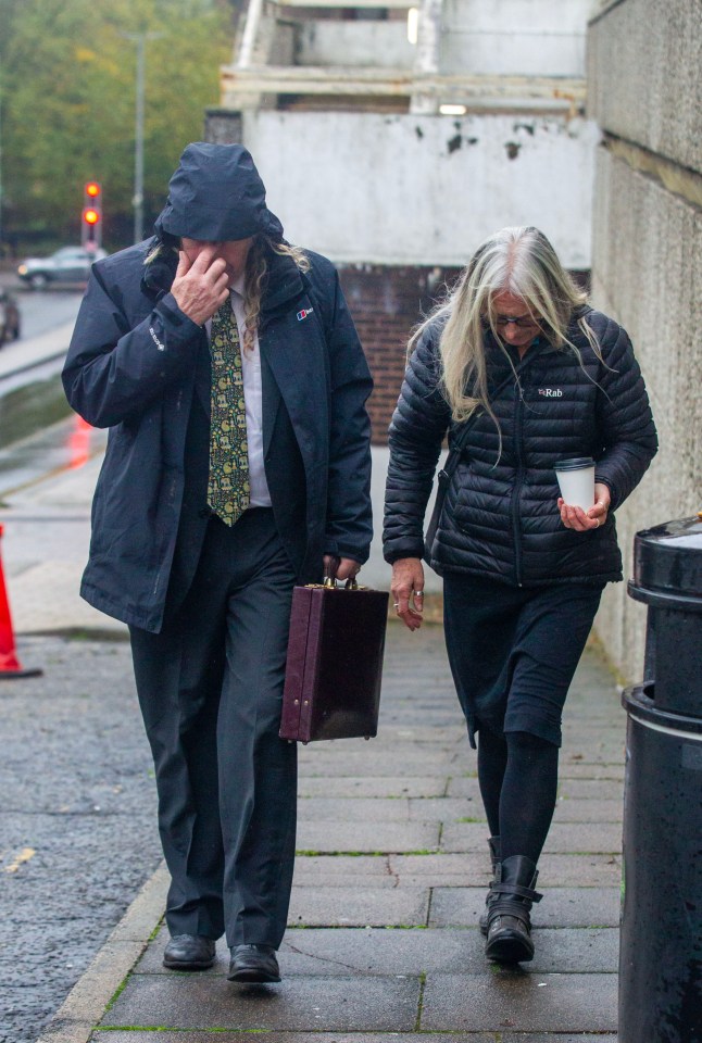 Janice Turner arrived at Brighton Crown court for the start of the trial of Mark Coates their neighbour