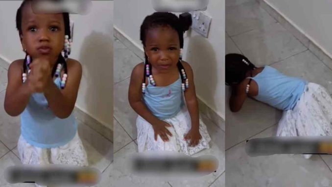 "Are you a teacher, do you have canɘs?" – Young girl quer!es her mum while being discipl!ned (VIDEO)