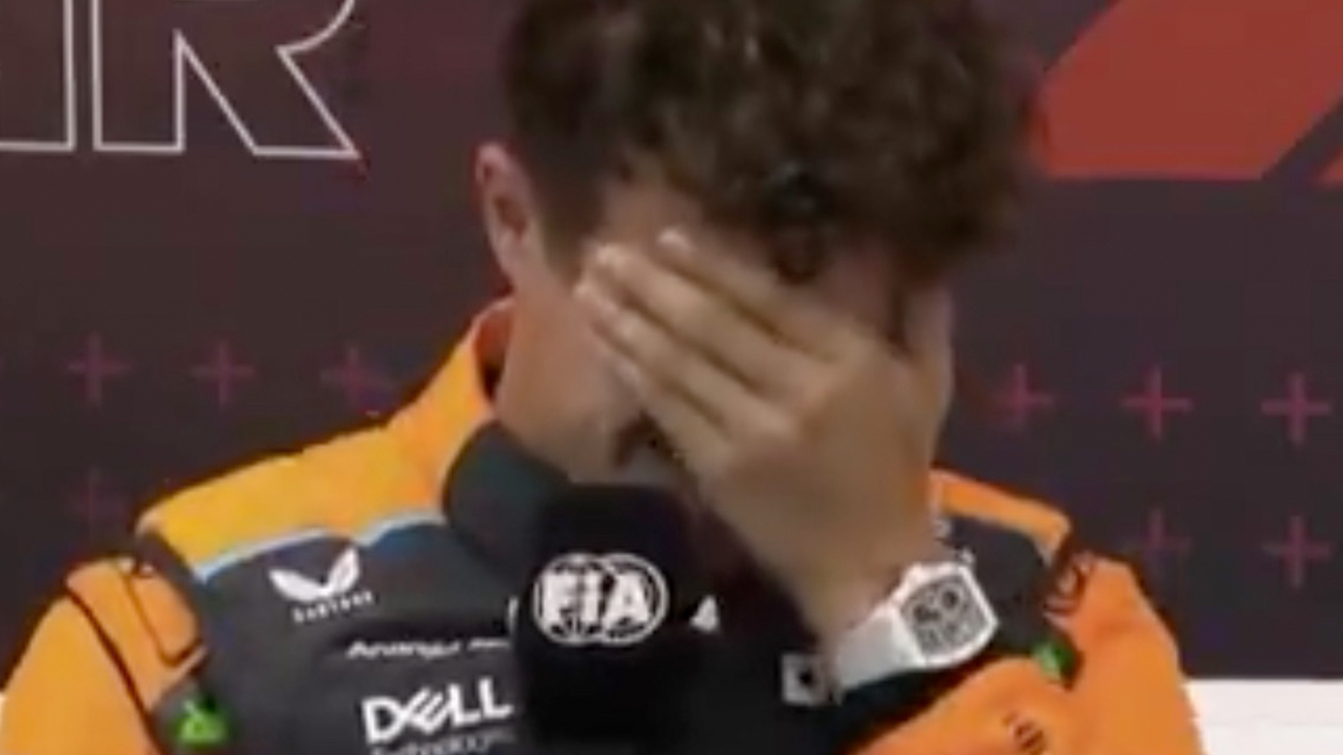 Lando Norris left with head in his hands as F1 rival tells him he's getting instant fine for press conference blunder