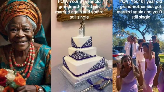 81-year-old shocks single granddaughter as she remarries, video goes viral