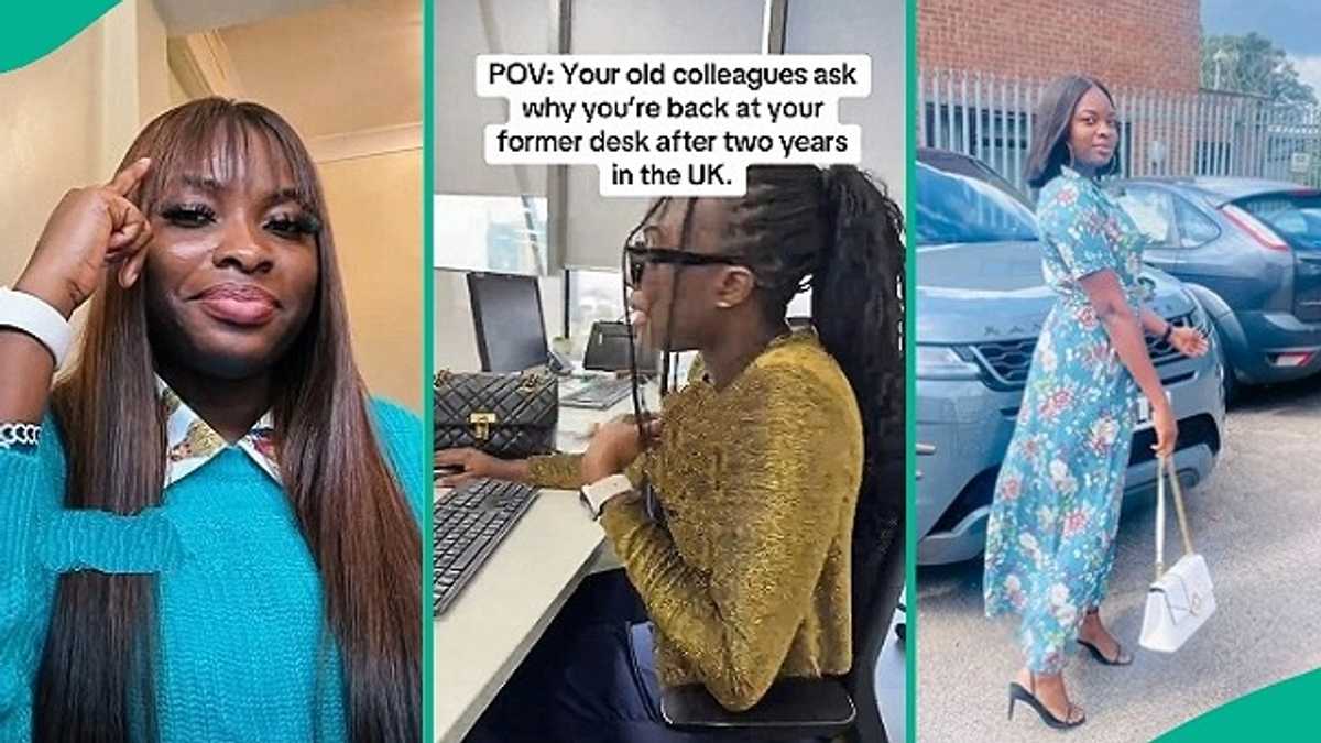 After 2 Years in UK, Lady Suddenly Returns to Nigeria to Resume Old Job, Hints on Reason in Video