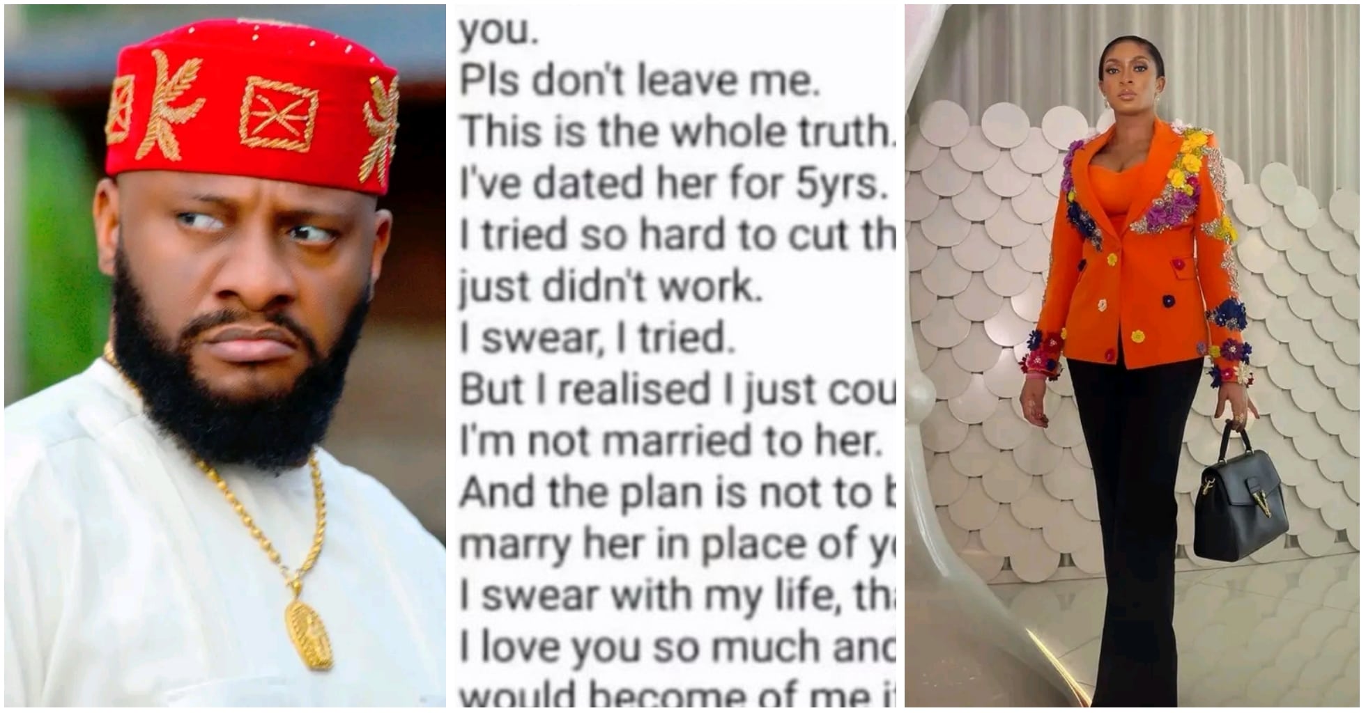 Alleged chat between Yul Edochie and May regarding his affair with Judy Austin surfaces