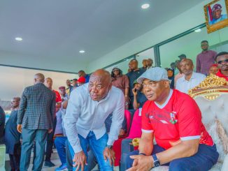 Amuneke Proud As Gov Uzodinma Attends Heartland Match, Regrets Missed Win Over Rangers