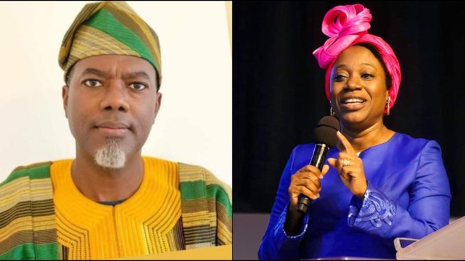 "Becky Enenche lied" - Reno Omokri reacts to Paul Enenche's wife's statement on tithing