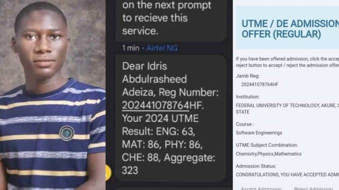 Bricklayer’s son with high JAMB score secures sponsorship to study software engineering