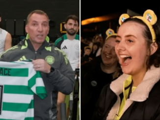 Celtic fan cancer survivor gets emotional message from Brendan Rodgers and hug from Scott Brown after charity challenge