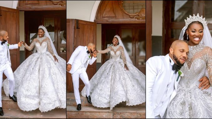 Charles Okocha pledges undying love to wife as he shares wedding photos