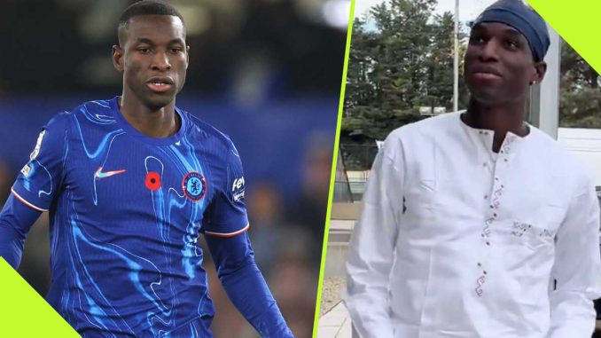 Chelsea Striker Nicolas Jackson Rocks All White Kaftan With Half Shoes to Training: Video