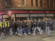 Club Brugge fans sing Rangers song as they march to Celtic Park for Champions League clash