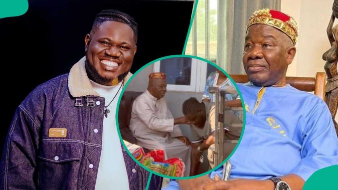 Comedian Untouchable Visits Chiwetalu Agu With Gifts, Money, to Sponsor His Leg Treatment: “Thank u”