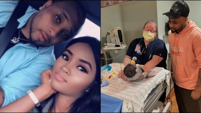 Davido’s cousin B-Red announces birth of his second child with wife, Faith