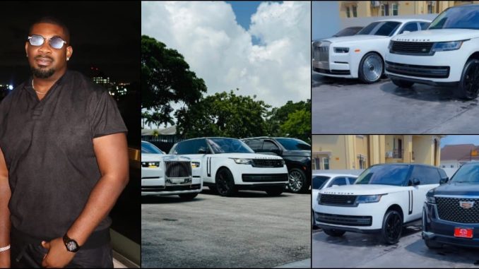 Don Jazzy splashes millions on 3 new luxurious cars at once