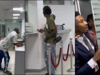 Drama as man enters bank playing loud music on his JBL speaker