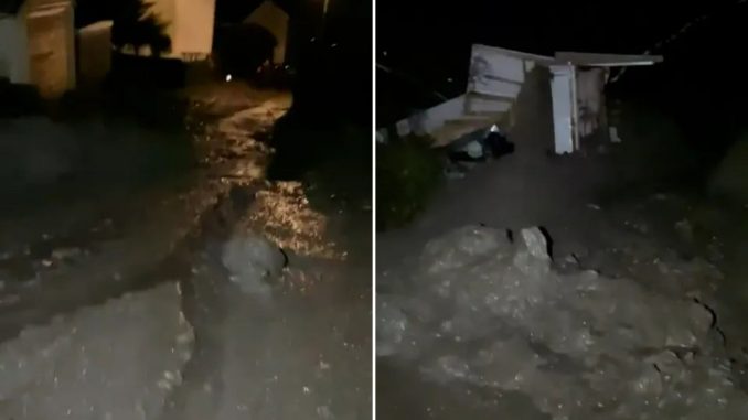 Families evacuated from their homes as Storm Bert causes huge landslide with roads flooded after major incident declared