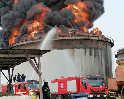 Fear grips residents as fire envelops factory in Lagos